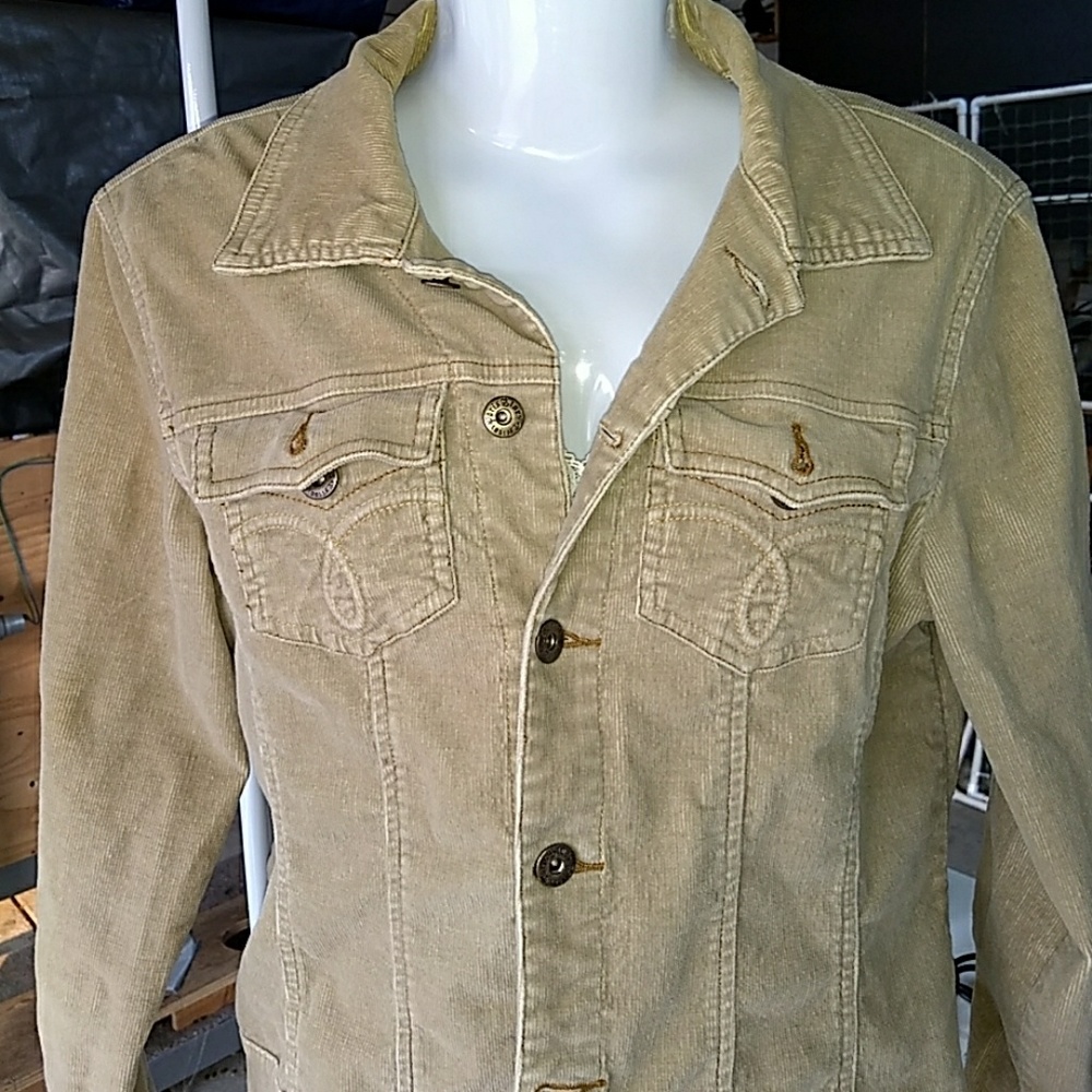Paris blues Tan jacket women's size medium